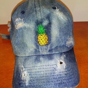 Pineapple embroidered custom dad hat